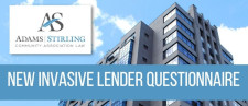 ADAMS|STIRLING Partners Adrian Adams, Laurie Poole and Nathan McGuire present a webinar discussion of new intrusive lender questionnaries on 03022022 at noon