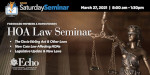 Partners Nathan McGuire and Laurie S. Poole, CCAL, present Legislative Update - What's Happening in Law Law Land at ECHO's Saturday HOA Law Seminar on 3-27-2021 Partners Nathan McGuire and Laurie S. Poole, CCAL, present Legislative Update - What's Happening in Law Law Land at ECHO's Saturday HOA Law Seminar on 3-27-2021